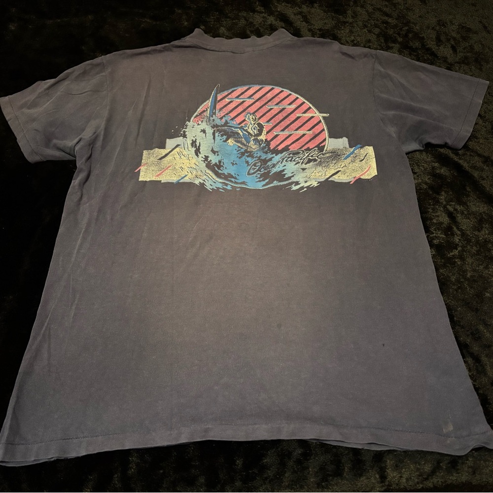 Mens Large Vintage 80s OP Ocean Pacific Surfing Sunset Tshirt